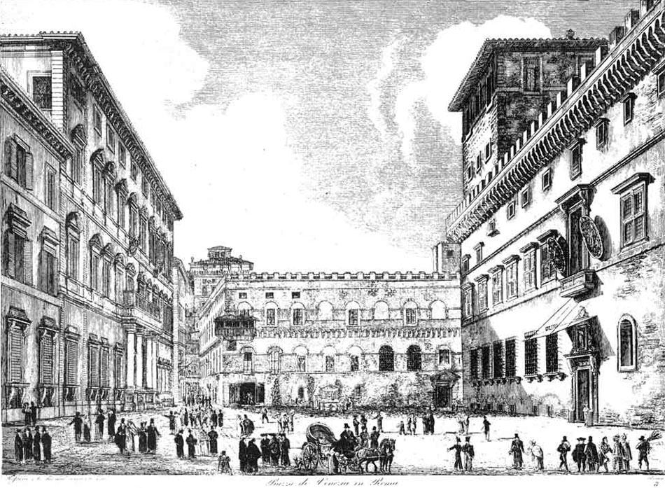Luigi Rossini,Piazza Venezia (1850)